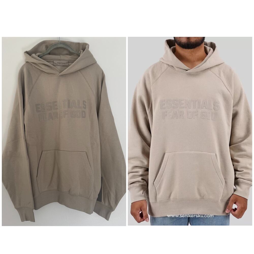 Fear of God Essentials Pull Over Hoodie in Smoke
